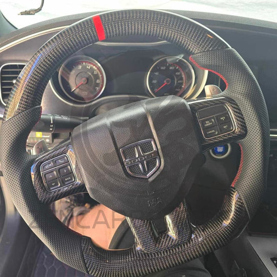2011-2014 Dodge Charger/Challenger/Durango Carbon Fiber Steering Wheel (non-SRT8) Steering Wheels