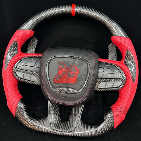 2015-2023 Dodge Charger/Challenger/Durango/WK2 Jeep SRT/Trackhawk Carbon Fiber Steering Wheel Steering Wheels