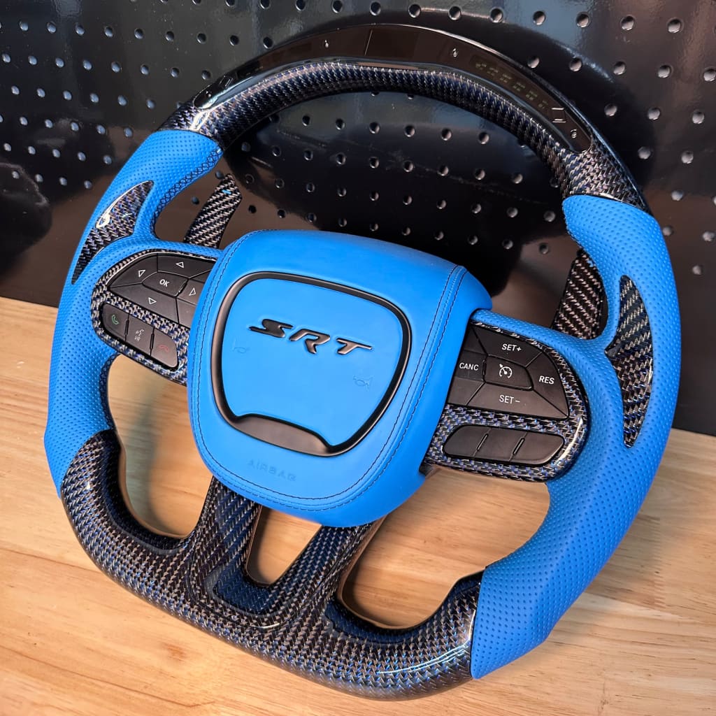 2015 + Dodge Charger/Challenger/Durango/Wk2 Jeep Srt/Trackhawk Carbon Fiber Steering Wheel Steering