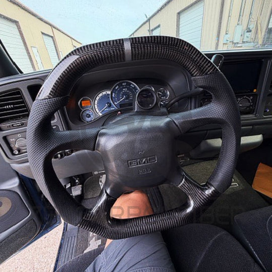 1998-2002 Chevrolet Silverado/Blazer/S10/Tahoe/Suburban GMC Sierra/Yukon Carbon Fiber Steering Wheel Steering Wheels