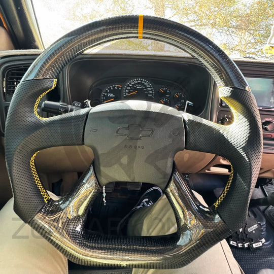 2003-2006 Chevrolet Silverado/TRAILBLAZER/Tahoe GMC YUKON/SIERRA Carbon Fiber Steering Wheel Steering Wheels