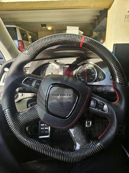 2004-2011 Audi B7/B8/8P A3/S3/RS3 A4/S4/RS4 A5/S5/RS5 Carbon Fiber Steering Wheel - Steering Wheels