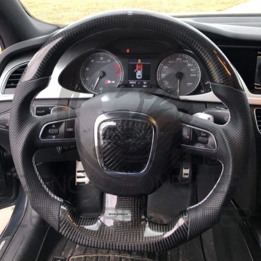 2004-2011 Audi B7/B8/8P A3/S3/RS3 A4/S4/RS4 A5/S5/RS5 Carbon Fiber Steering Wheel - Steering Wheels