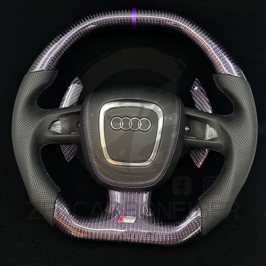 2006-2011 Audi B7/B8 A/S/Rs 3/4/5 3-Spoke Carbon Fiber Steering Wheel Steering Wheel