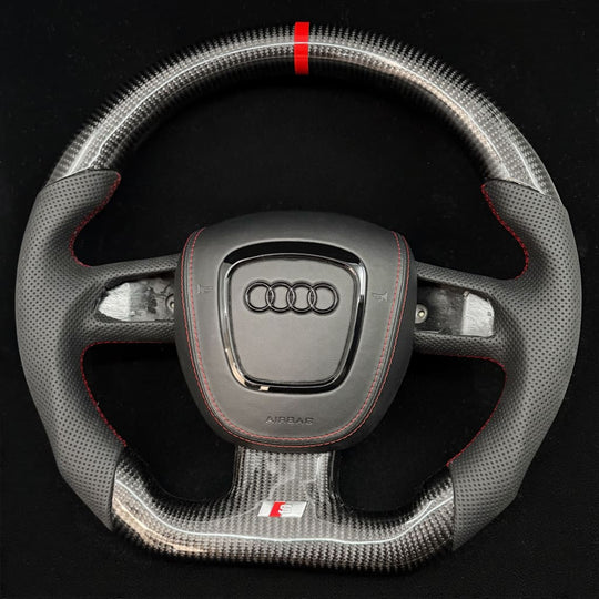 2004-2011 Audi B7/B8 A3/S3/RS3 A4/S4/RS4 A5/S5/RS5 3-spoke Carbon Fiber Steering Wheel Steering Wheels