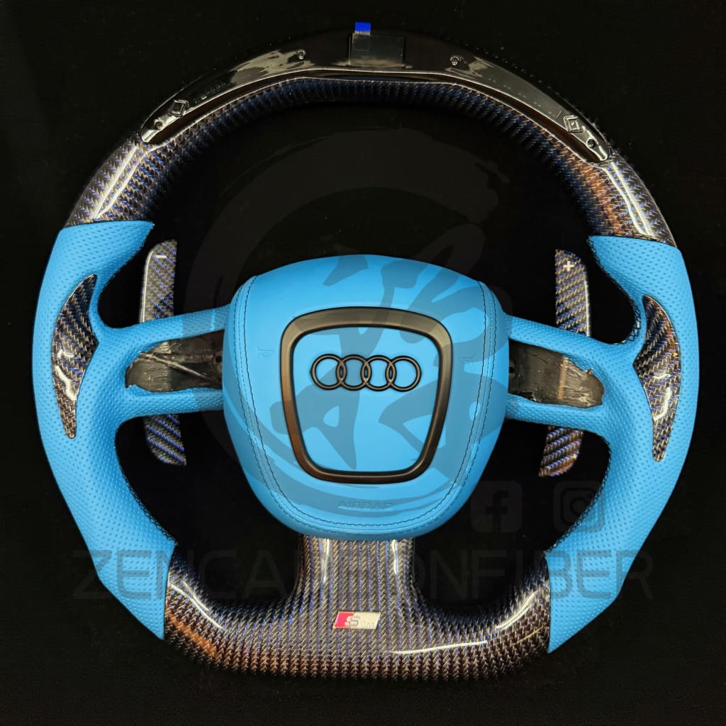 2004-2011 Audi B7/B8 A3/S3/RS3 A4/S4/RS4 A5/S5/RS5 3-spoke Carbon Fiber Steering Wheel Steering Wheels