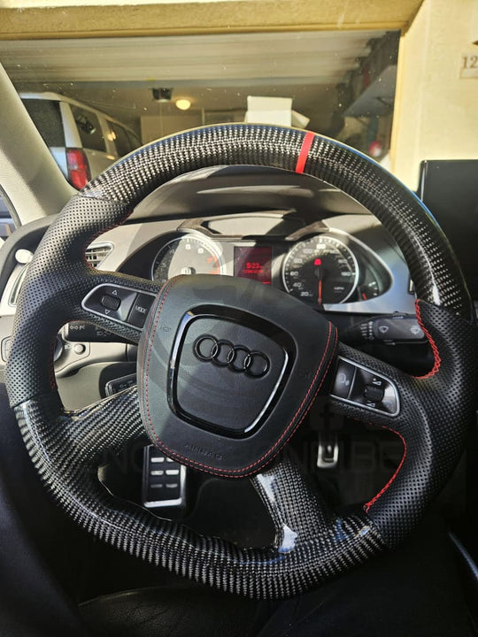 2004-2011 Audi B7/B8 A4/A5/A6 4-spoke Carbon Fiber Steering Wheel Steering Wheels