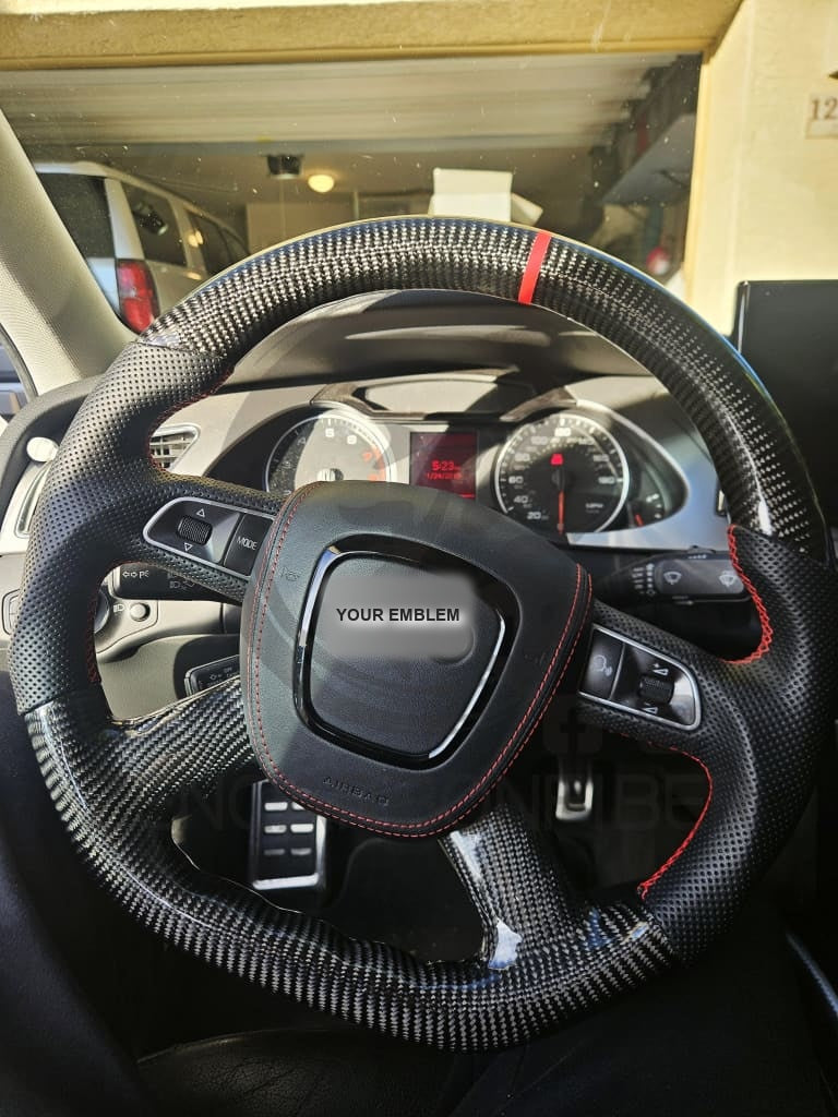 2004-2011 Audi B7/B8/8P A3/S3/RS3, A4/S4/RS4, A5/S5/RS5 Carbon Fiber Steering Wheel
