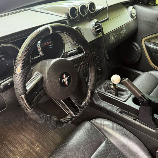 2005-2012 Ford S197 Mustang Carbon Fiber Steering Wheel - Steering Wheels