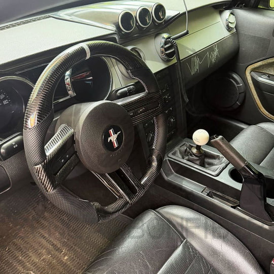 2005-2012 Ford S197 Mustang Carbon Fiber Steering Wheel - Steering Wheels