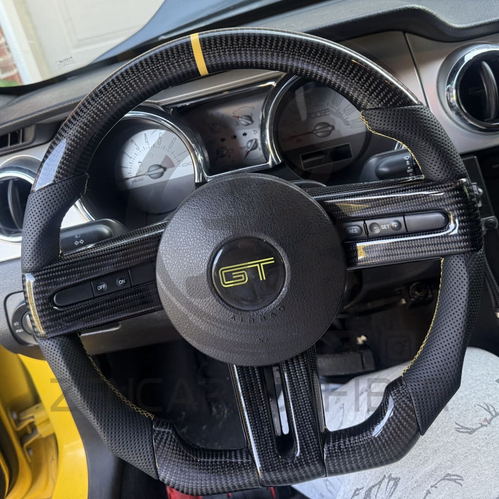 2005-2009 Ford S197 Mustang Carbon Fiber Steering Wheel Steering Wheels