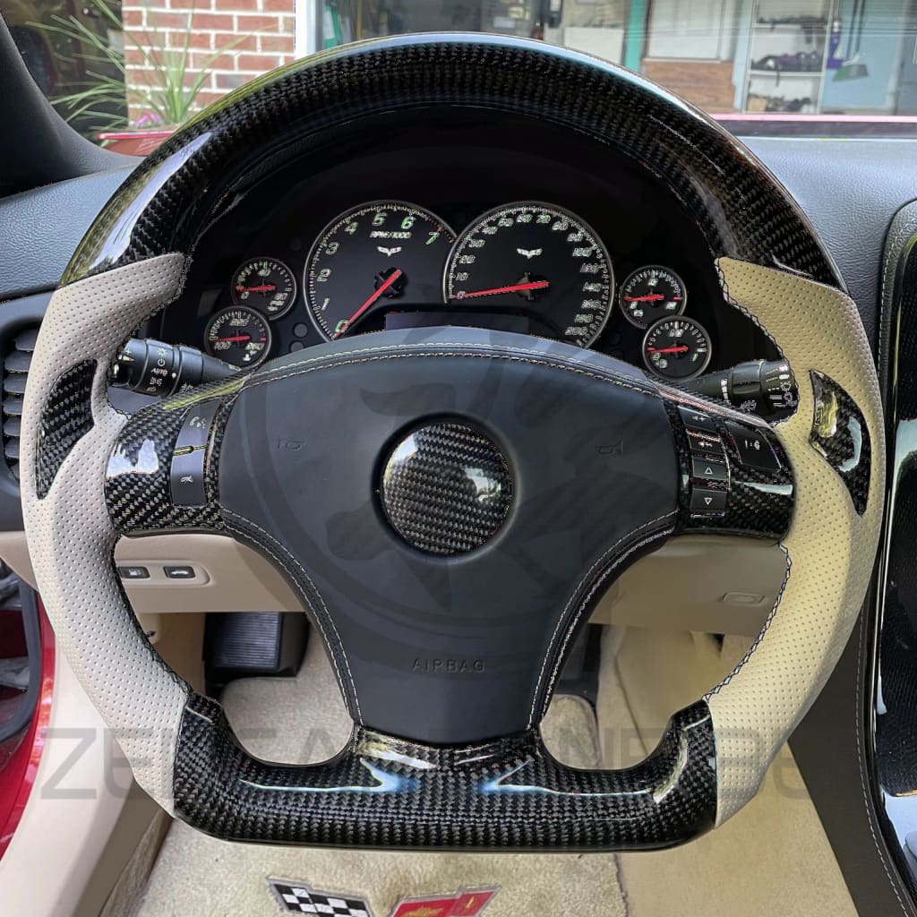 2005-2013 C6 Chevrolet Corvette Carbon Fiber Steering Wheel - Steering Wheels