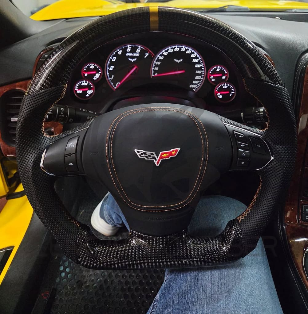 2005-2013 C6 Chevrolet Corvette Carbon Fiber Steering Wheel Steering Wheels