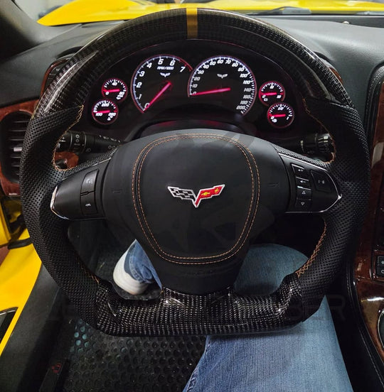 2005-2013 C6 Chevrolet Corvette Carbon Fiber Steering Wheel Steering Wheels