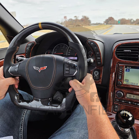 2005-2013 C6 Chevrolet Corvette Carbon Fiber Steering Wheel Steering Wheels