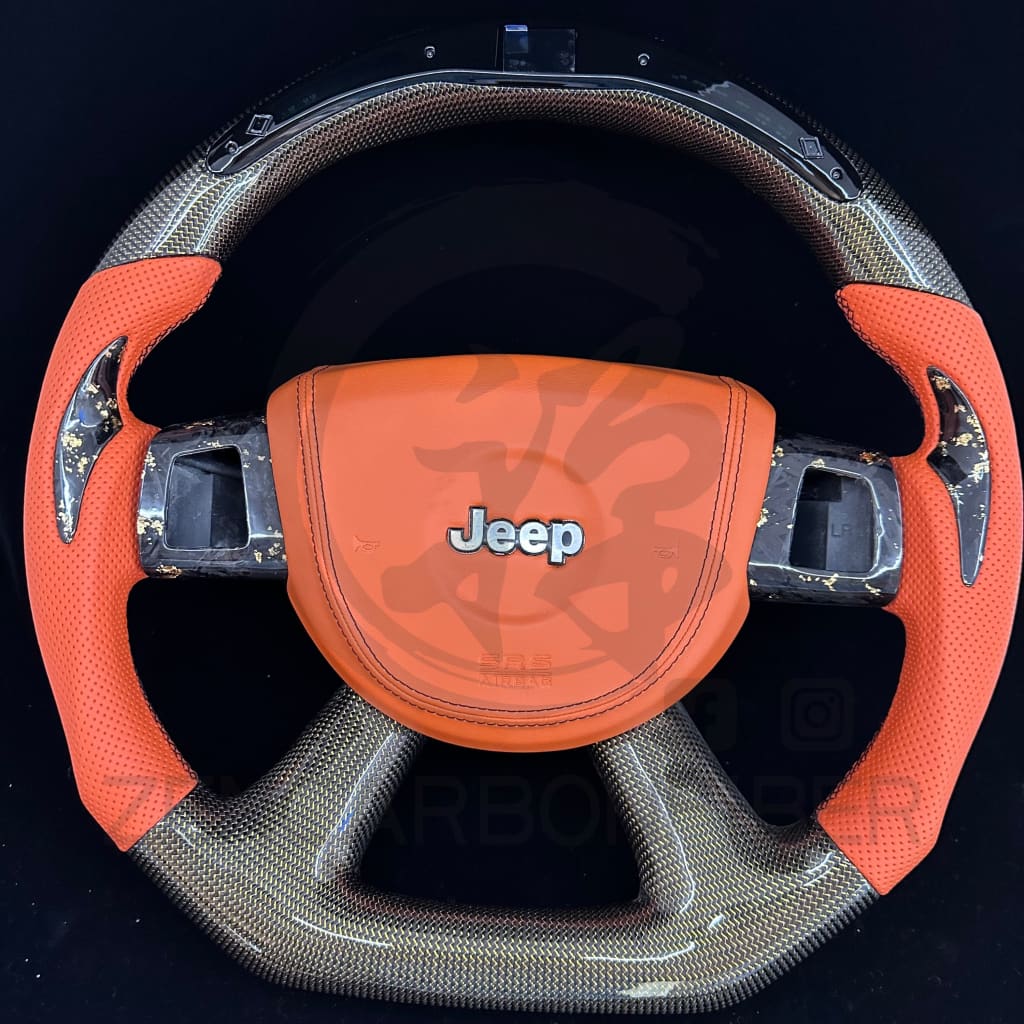 2006-2010 Wk1 Jeep Grand Cherokee Srt8 Carbon Fiber Steering Wheel Steering Wheel
