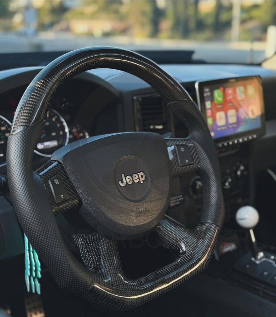 2006-2010 Wk1 Jeep Grand Cherokee Srt8 Carbon Fiber Steering Wheel Steering Wheel