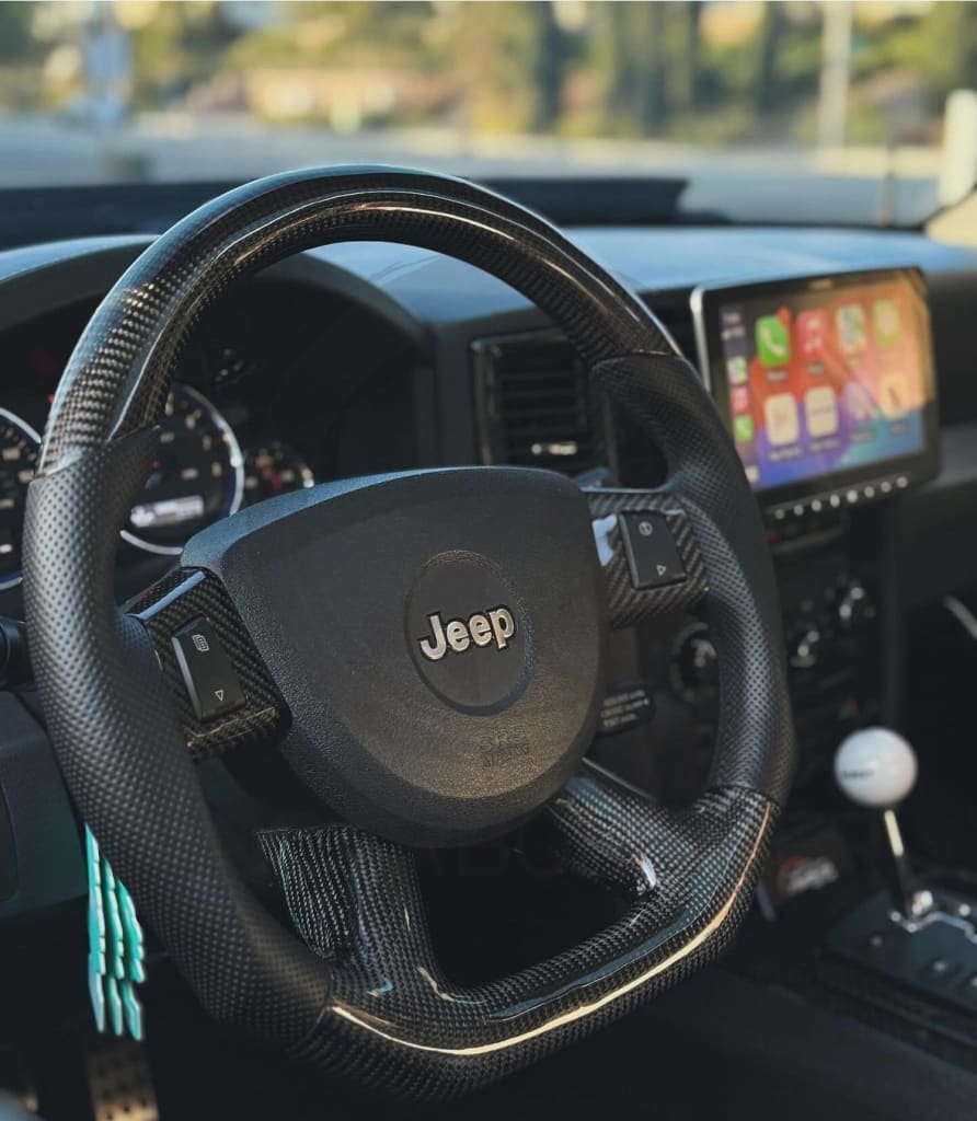 2006-2010 Wk1 Jeep Grand Cherokee Srt8 Carbon Fiber Steering Wheel Steering Wheel
