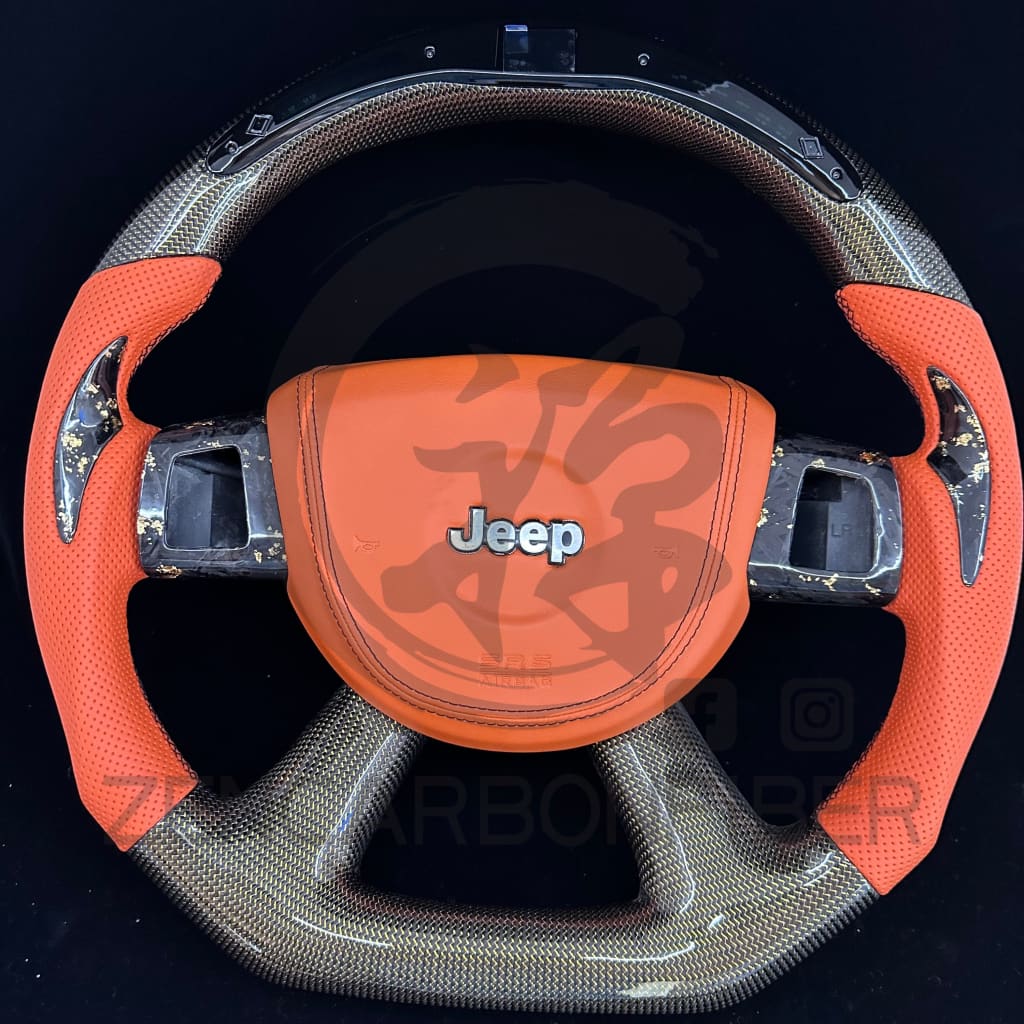 2006-2010 Wk1 Jeep Grand Cherokee Srt8 Carbon Fiber Steering Wheel Steering Wheel