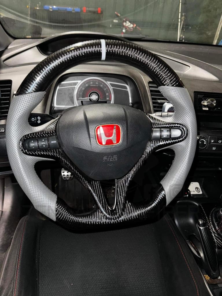 2006-2011 8Th Gen Honda Civic Carbon Fiber Steering Wheel Steering Wheel