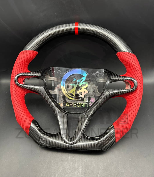 2006-2011 8Th Gen Honda Civic Carbon Fiber Steering Wheel