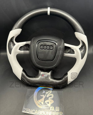 2008-2011 Audi B8 A/S/Rs 3/4/5 B7 3-Spoke Carbon Fiber Steering Wheel