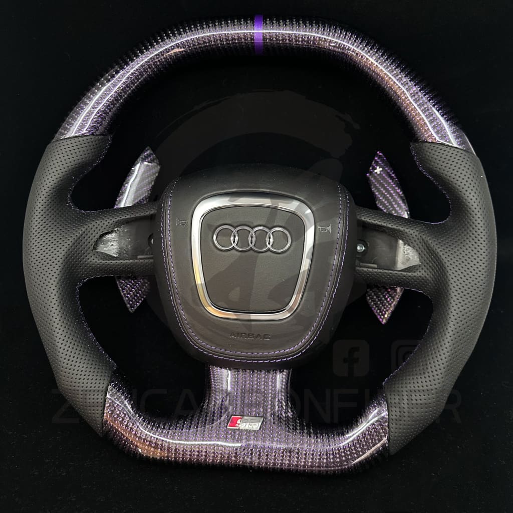 2006-2011 Audi B7/B8 A/S/Rs 3/4/5 3-Spoke Carbon Fiber Steering Wheel Steering Wheel