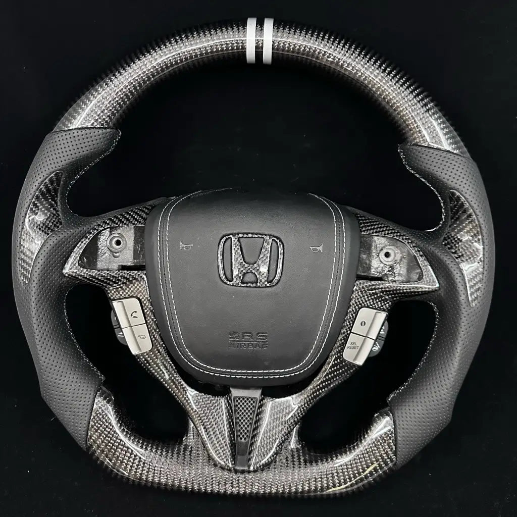 2008-2012 Honda 8th Gen Accord Carbon Fiber Steering Wheel 3-Spoke steering wheel