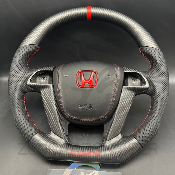 2008-2012 Honda 8Th Gen Accord Carbon Fiber Steering Wheel 4-Spoke