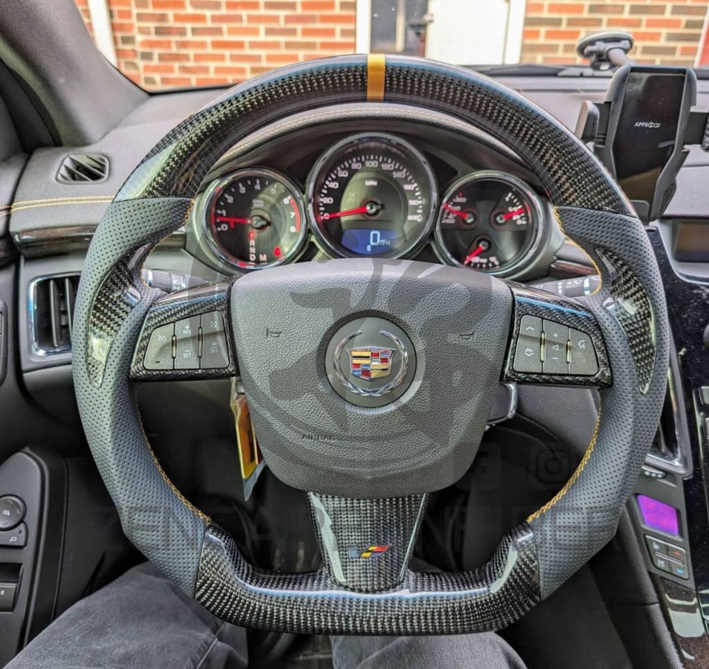 2008-2014 Cadillac Cts/Cts-V Carbon Fiber Steering Wheel