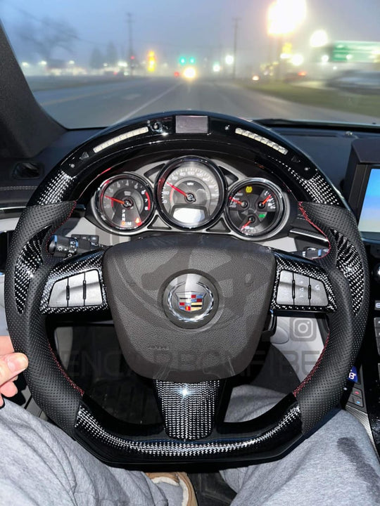 2008-2014 Cadillac Cts/Cts-V Carbon Fiber Steering Wheel