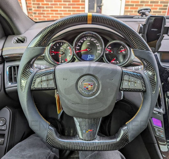 2008-2014 Cadillac Cts/Cts-V Carbon Fiber Steering Wheel
