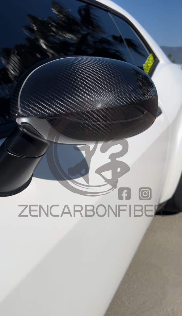 2008 + Dodge Challenger Carbon Fiber Mirror Cap Covers