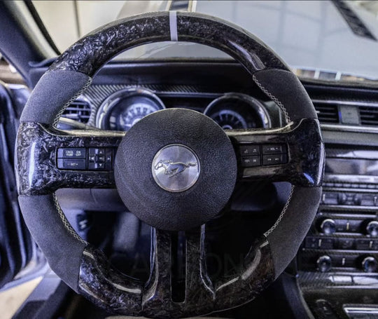 2010-2014 Ford S197 Mustang Carbon Fiber Steering Wheel Steering Wheels