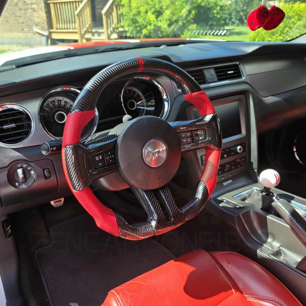 2010-2014 Ford S197 Mustang Carbon Fiber Steering Wheel Steering Wheels