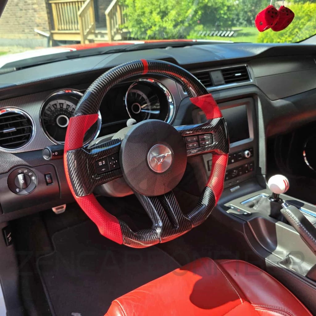 2010-2014 Ford S197 Mustang Carbon Fiber Steering Wheel Steering Wheels
