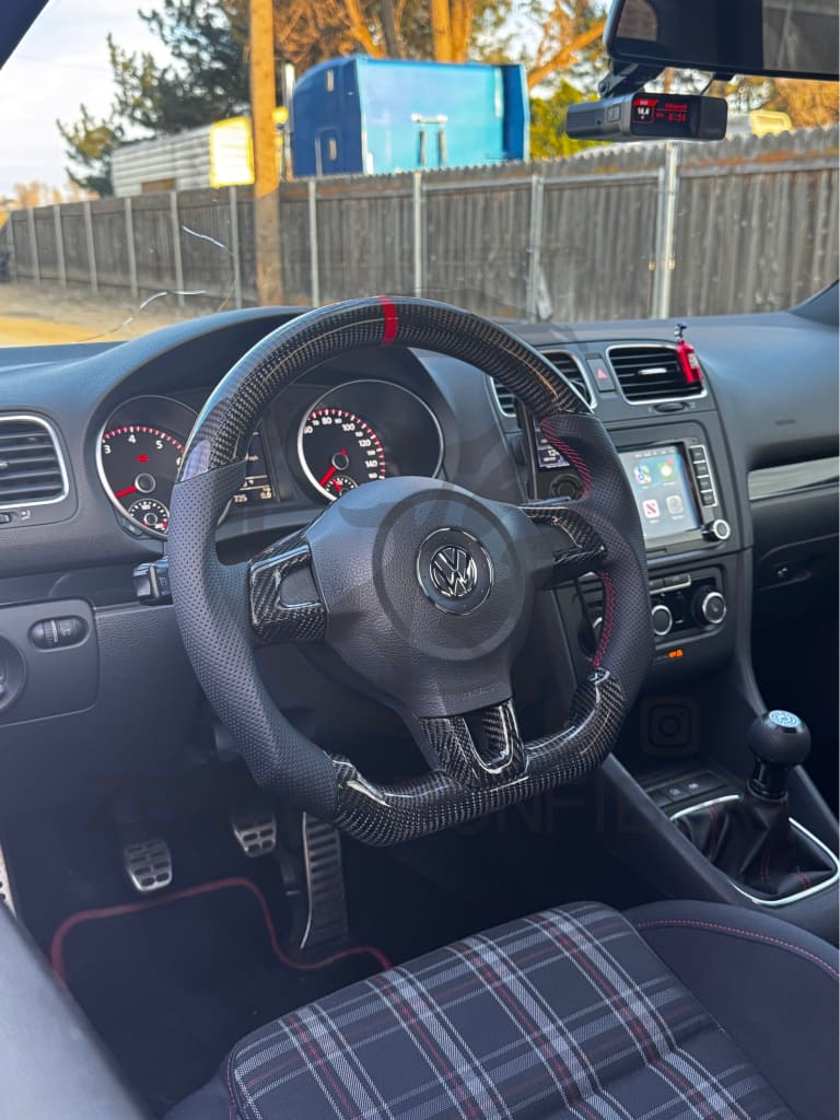 2010-2014 Volkswagen/VW MK6 Golf GTI/R/Jetta GLI Carbon Fiber Steering Wheel Steering Wheels