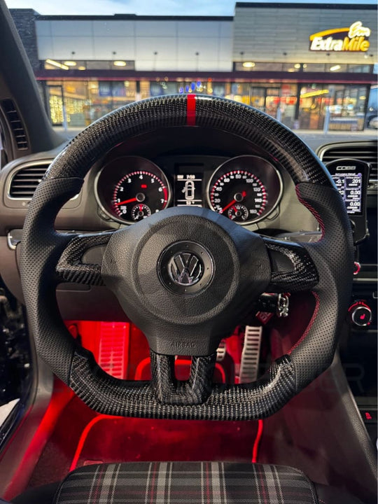 2010-2014 Volkswagen/VW MK6 Golf GTI/R/Jetta GLI Carbon Fiber Steering Wheel Steering Wheels