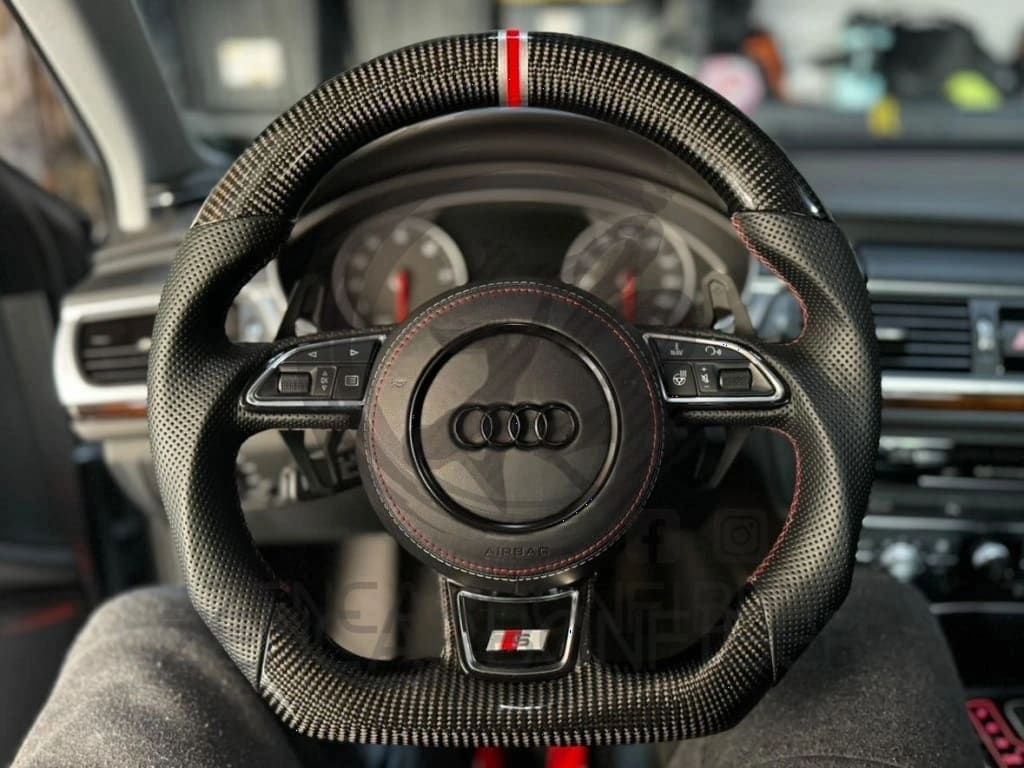 2010-2018 Audi A6/S6/RS6 A7/S7/RS7 A8/S8 Carbon Fiber Steering Wheel - Steering Wheels