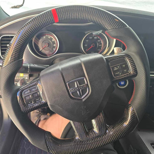 2011-2014 Dodge Charger/Challenger/Durango Carbon Fiber Steering Wheel (non-SRT8) Steering Wheels