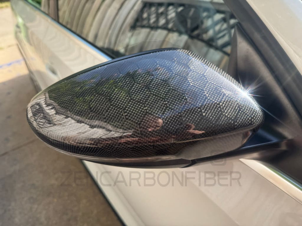 2011-2018 MK6 Jetta Carbon Fiber Mirror Caps Replacements Honeycomb carbon fiber