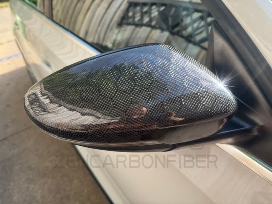 2011-2018 MK6 Jetta Carbon Fiber Mirror Caps Replacements Honeycomb carbon fiber