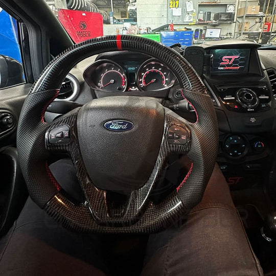 2011-2019 Ford Fiesta Carbon Fiber Steering Wheel - Steering Wheels