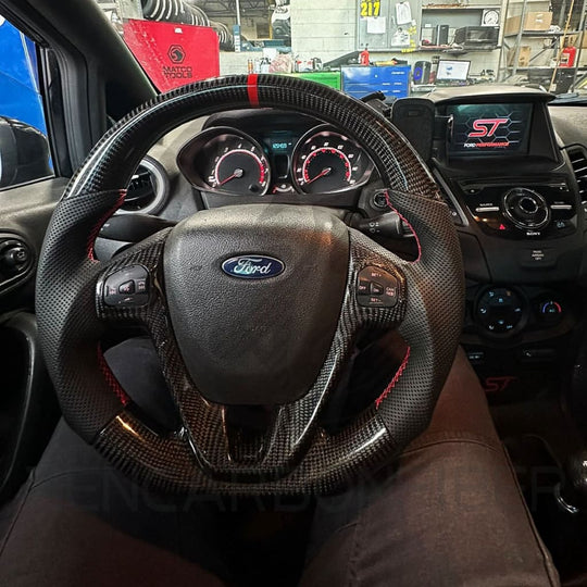 2011-2019 Ford Fiesta Carbon Fiber Steering Wheel - Steering Wheels