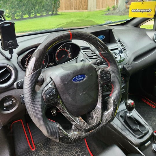 2011-2019 Ford Fiesta Carbon Fiber Steering Wheel - Steering Wheels