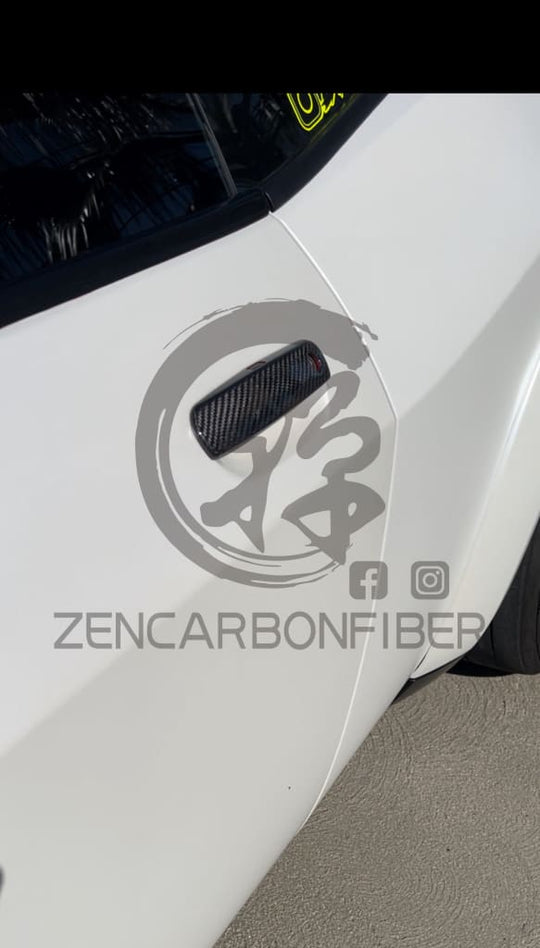 2011 + Dodge Charger/Challenger Carbon Fiber Door Handle Covers Vehicle Parts &amp; Accessories