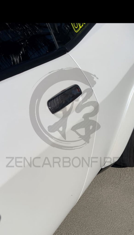 2011 + Dodge Charger/Challenger Carbon Fiber Door Handle Covers Vehicle Parts &amp; Accessories