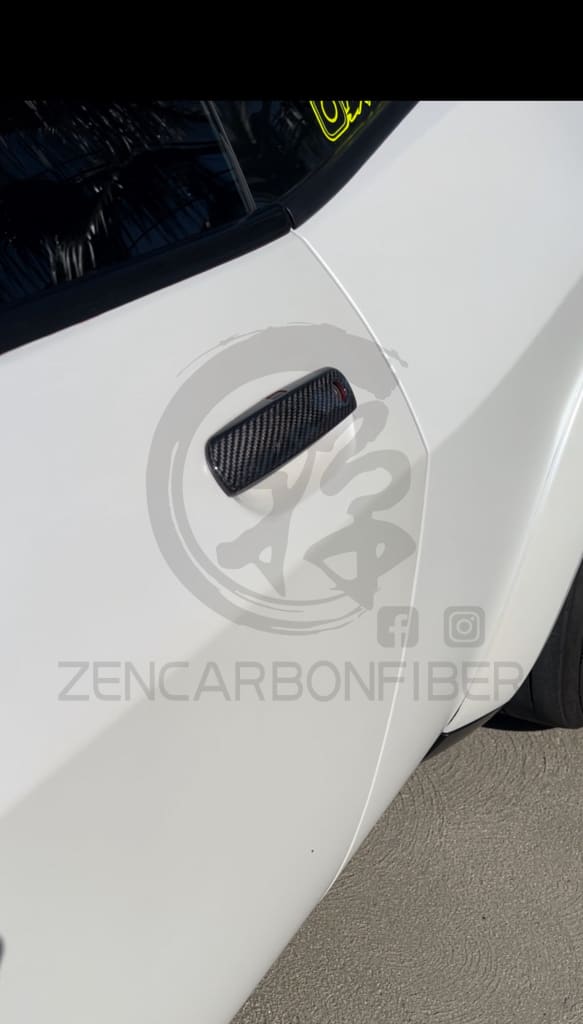 2011 + Dodge Charger/Challenger Carbon Fiber Door Handle Covers Vehicle Parts & Accessories