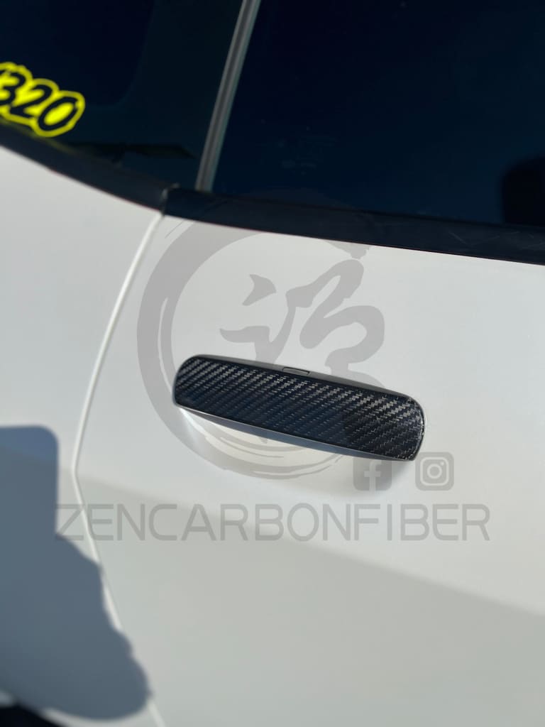 2011 + Dodge Charger/Challenger Carbon Fiber Door Handle Covers Vehicle Parts & Accessories