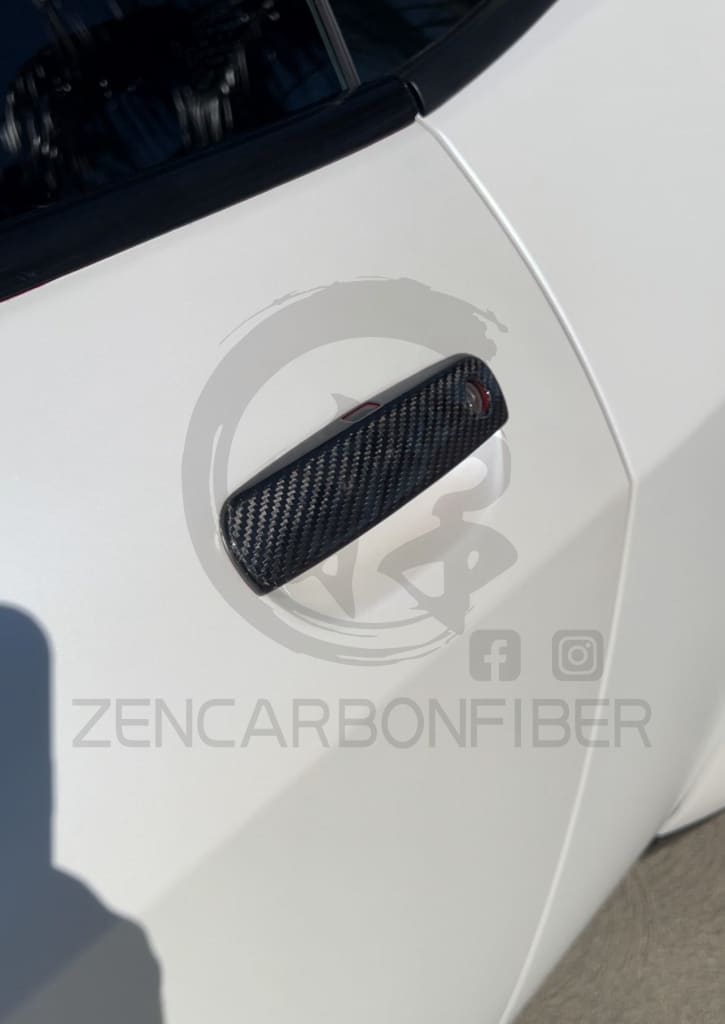 2011 + Dodge Charger/Challenger Carbon Fiber Door Handle Covers Vehicle Parts & Accessories